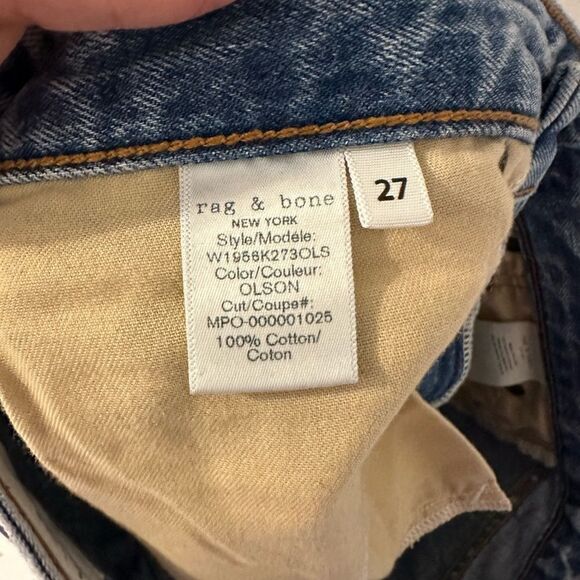 Rag and Bone Olson Dre Low-Rise Denim Shorts Light Wash Blue Size 27 - Picture 8 of 9